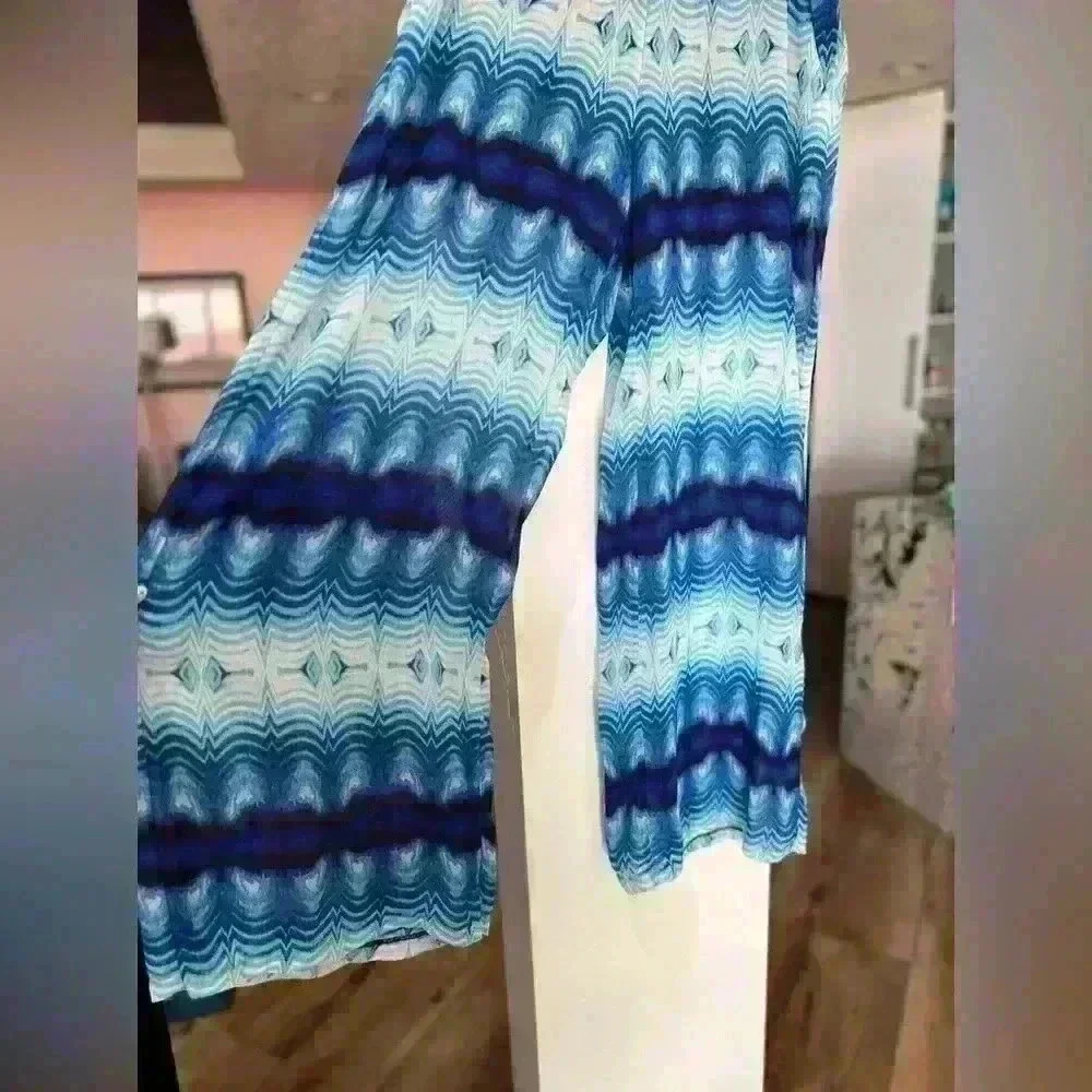 bisou bisou blue chiffon tie dye set sz XL - Picture 10 of 10
